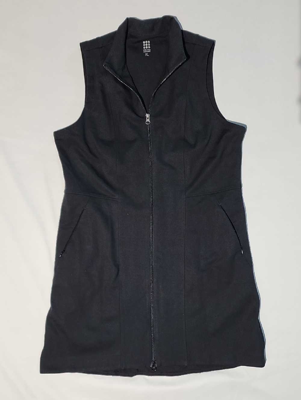 Title Nine Passport Dress XL Black Zip Front 3-in-1 Tunic Vest Athleisure